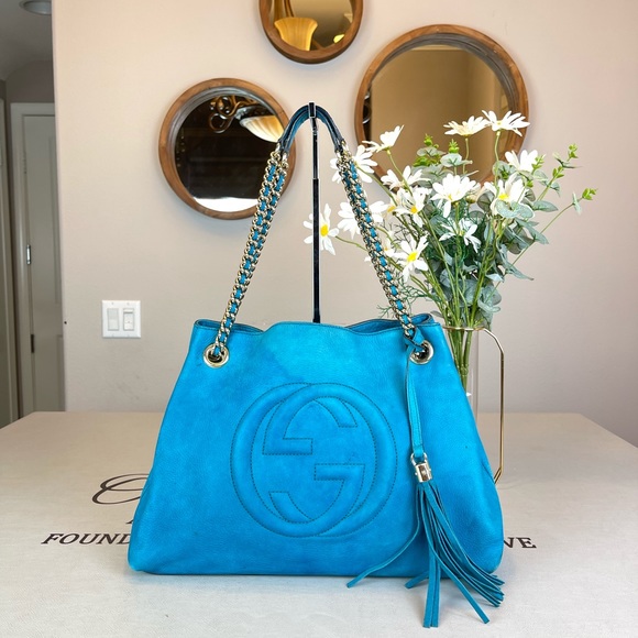 Gucci Handbags - Gucci GG Logo SoHo Chain Totes Shoulder Bag